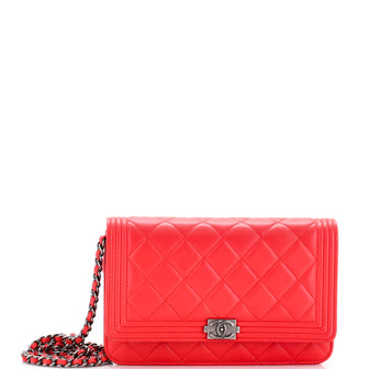 Chanel Boy Wallet on Chain Quilted Lambskin