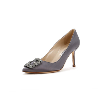 Manolo Blahnik Women's Hangisi Pumps Satin 105
