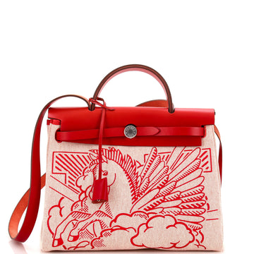 Hermes Herbag Zip Pegase Pop Toile and Leather 31