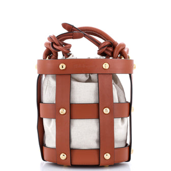 Salvatore Ferragamo Cage Bucket Bag Leather Small
