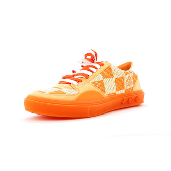 Louis Vuitton Men's LV Ollie Sneakers Woven Raffia Giant Damier