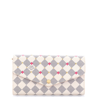 Louis Vuitton Sarah Wallet NM Flower Printed Studded Damier