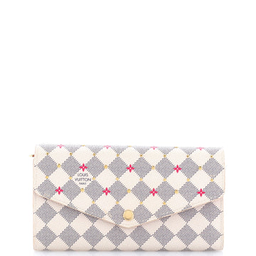 Louis Vuitton Sarah Wallet NM Flower Printed Studded Damier