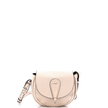 Fendi Selleria Round Saddle Bag Leather