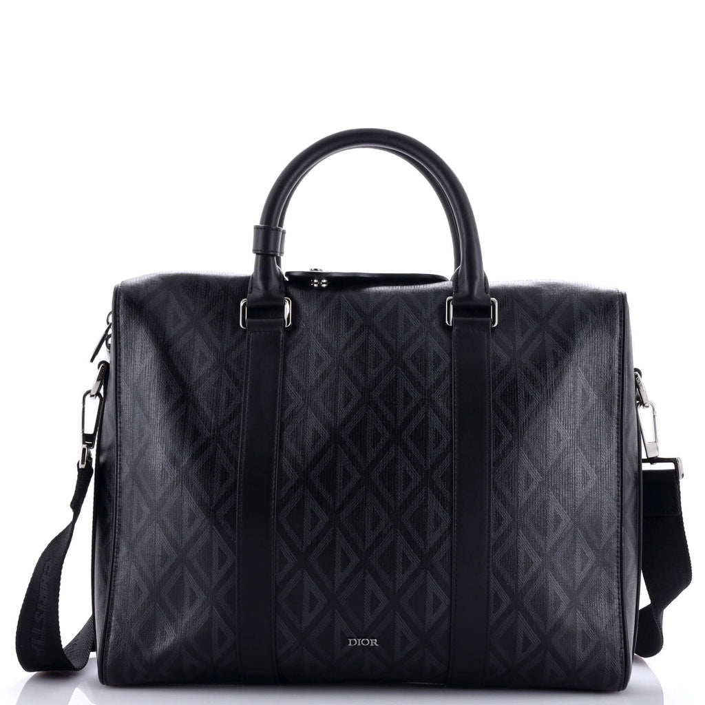 Christian Dior Lingot Briefcase CD Diamond Coated Canvas and