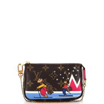 Louis Vuitton Pochette Accessoires Limited Edition Christmas Animation Monogram Canvas Mini