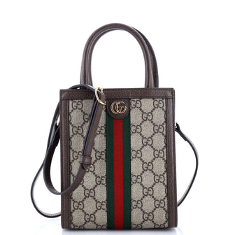 Gucci Ophidia Convertible Tote GG Coated Canvas Super Mini
