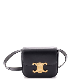 Celine Triomphe Shoulder Bag Smooth Calfskin Mini