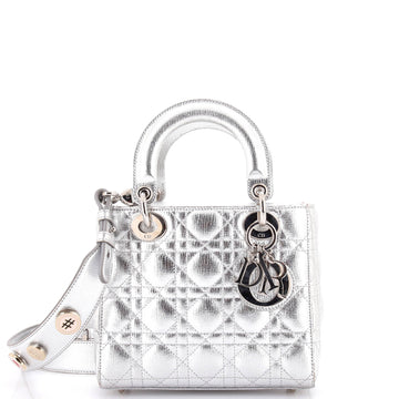 Christian Dior My ABCDior Lady Dior Bag Metallic Cannage Quilt Leather