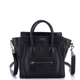 Celine Luggage Bag Grainy Leather Nano