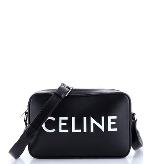Celine Logo Messenger Bag Leather Small