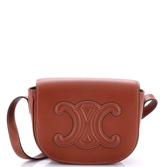 Celine Cuir Triomphe Folco Bag Leather