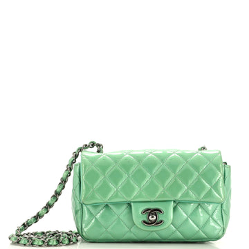 Chanel Classic Single Flap Bag Quilted Patent Mini