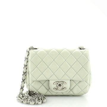 Chanel Square Classic Single Flap Bag Quilted Lambskin Mini