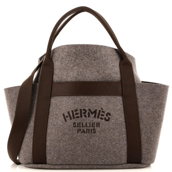 Hermes Sac De Pansage Groom Handbag Felt