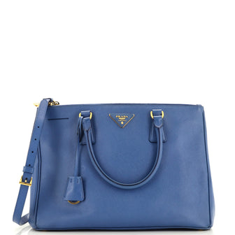 Prada Double Zip Lux Tote Saffiano Leather Medium