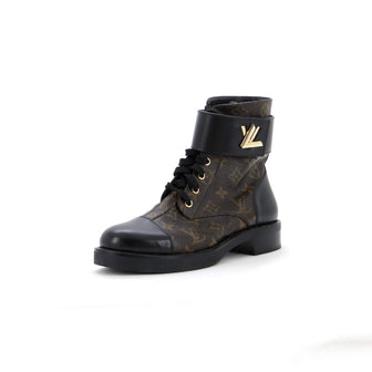 Louis Vuitton Women's Wonderland Flat Ranger Boots Monogram Canvas and Leather