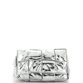 Bottega Veneta Cassette Belt Bag Padded Metallic Maxi Intrecciato Leather