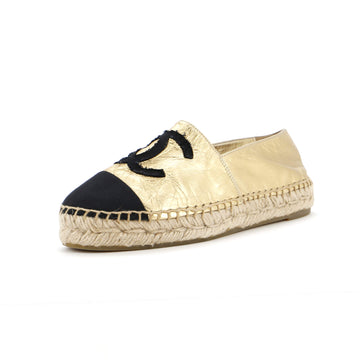 Chanel Women's CC Cap Toe Espadrilles Leather