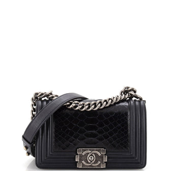 Chanel Boy Flap Bag Python Small