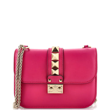 Valentino Garavani Glam Lock Shoulder Bag Leather Small