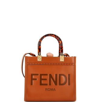 Fendi Sunshine Shopper Tote Leather Small