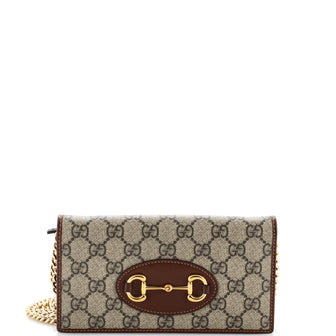 Gucci Horsebit 1955 Chain Wallet GG Coated Canvas