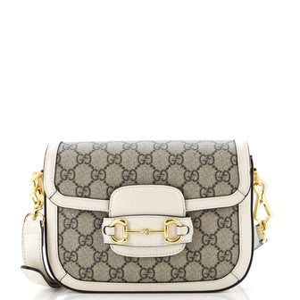Gucci Horsebit 1955 Shoulder Bag GG Coated Canvas Mini