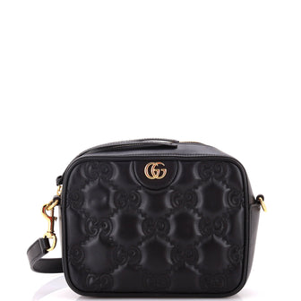 Gucci Zip Camera Bag GG Matelasse Leather Small