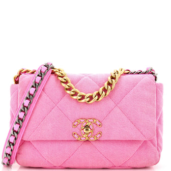 Chanel 19 Flap Bag Quilted Denim Medium