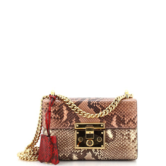 Gucci Padlock Shoulder Bag Python Small