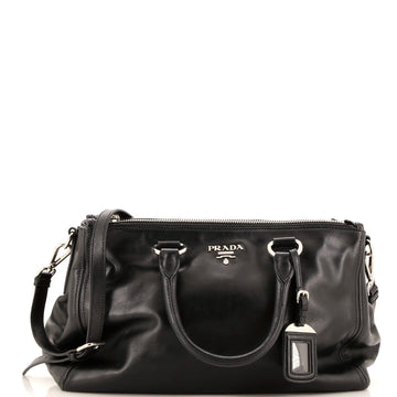 Prada Double Zip Convertible Tote Soft Calf Large