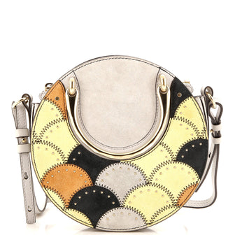 Chloe Pixie Crossbody Bag Studded Suede and Leather Small