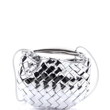 Bottega Veneta Sardine Top Handle Bag Metallic Leather Mini