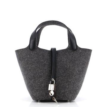Hermes Picotin Lock Bag Felt with Leather PM