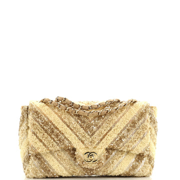 Chanel CC Flap Bag Chevron Sequins Medium
