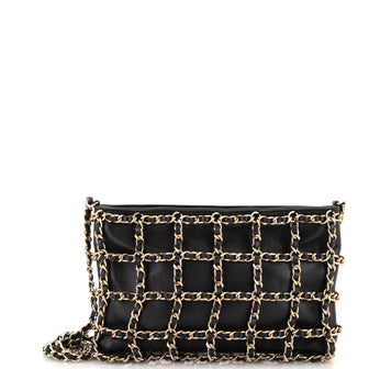 Chanel Chain Frame Shoulder Bag Lambskin