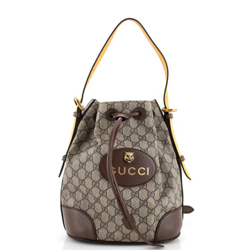 Gucci Neo Vintage Drawstring Bucket Backpack GG Coated Canvas Mini