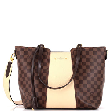 Louis Vuitton Jersey Handbag Damier with Leather