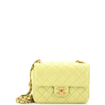Chanel Casino Royale Charms Square Flap Bag Quilted Lambskin with Enamel Small