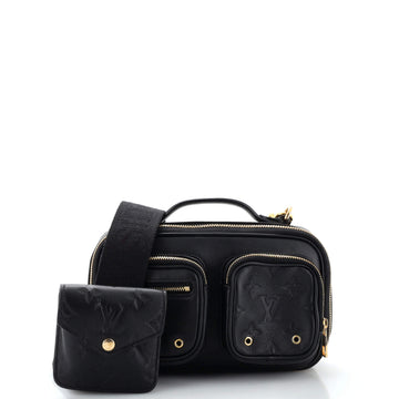 Louis Vuitton Utility Crossbody Bag Calfskin with Embossed Monogram Detail
