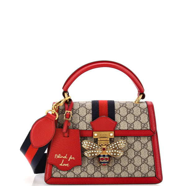 GUCCI クイーンマーガレット バッグ 本日限定値下げ Gucci Queen Margaret Top Handle Bag GG Coated Canvas Small Brown