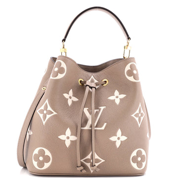 Louis Vuitton NeoNoe Handbag Bicolor Monogram Empreinte Giant MM