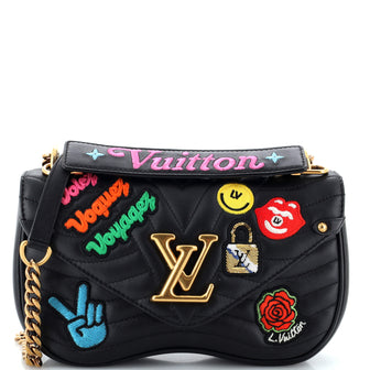 Louis Vuitton New Wave Chain Bag Limited Edition Patches Quilted Leather MM
