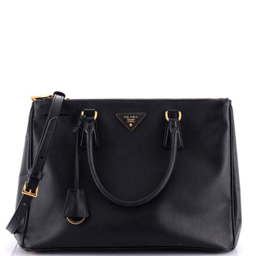 Prada Double Zip Lux Tote Saffiano Leather Medium