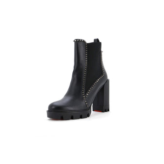 Christian Louboutin Women's Out Line Spike Chelsea Boots Leather 100