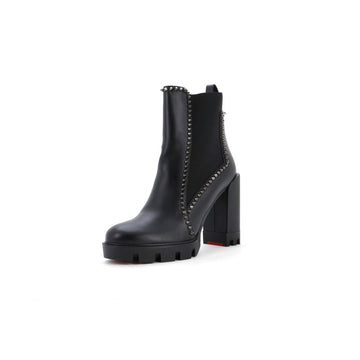 Christian Louboutin Women's Out Line Spike Chelsea Boots Leather 100