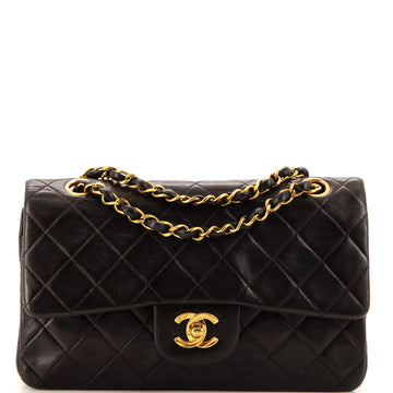 Chanel Vintage Classic Double Flap Bag Quilted Lambskin Small