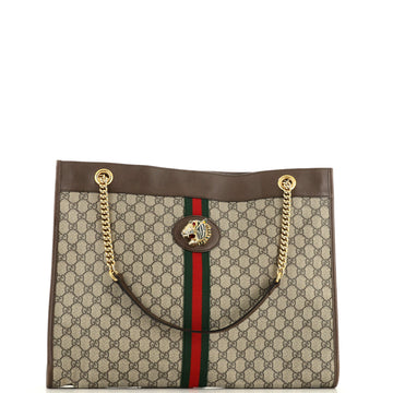 Gucci Rajah Chain Tote GG Coated Canvas Large