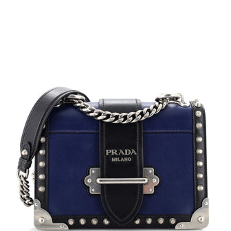 Prada Cahier Crossbody Bag Studded City Calf Small